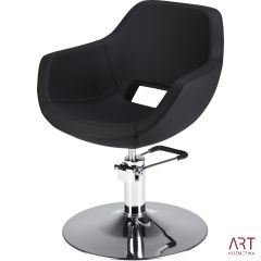 Frizerski stol Lore R (črno oblazinjenje)