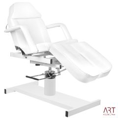 Hidravlična kozmetična miza - pedikerski stol - 0714A - bela