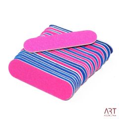 100 delni komplet pilic za pedikuro in manikuro | modro-roza | mini