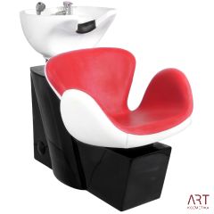 Frizerski umivalnik - AS 9224a - rdeč bel