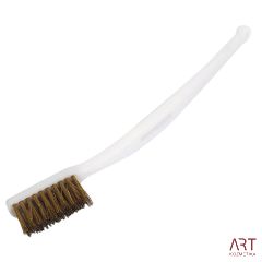 Čistilna žičnata krtačka iz medenine za čiščenje orodja | z ročajem