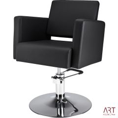 Frizerski stol Premium R (črno oblazinjenje)