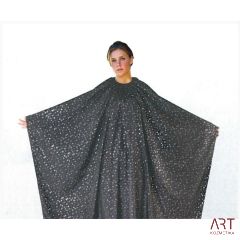 Frizersko ogrinjalo - pregrinjalo Chromwell 125x145 cm - vodoodporno - črni sijaj