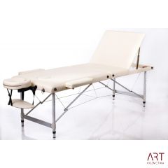 BELT 3-delna ALU prenosna masažna miza - krem