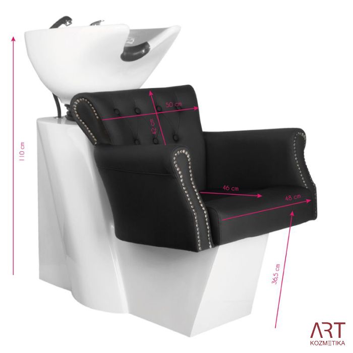 Frizerski umivalnik - Ber8183 - črn AS5403