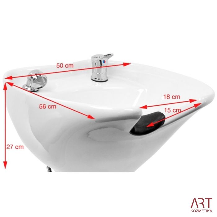 Frizerski umivalnik - AS 0433a - bel oranžen