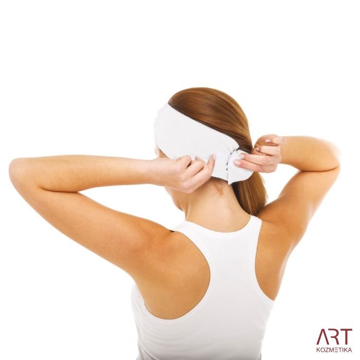 Frotir traka za kosu | bijele boje