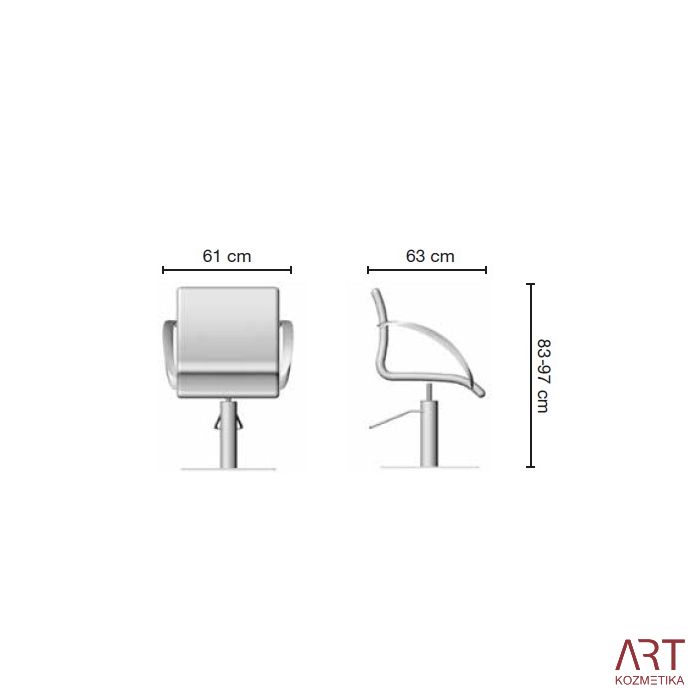 Frizerska stolica Giorgia crna | Ceriotti