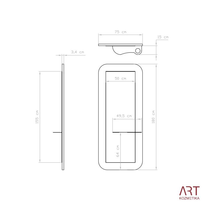 Ogledalo za frizerski salon KEEW - Odprodaja