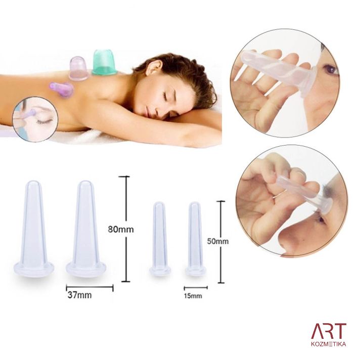 Komplet 4 silikonskih ventuza | za lice