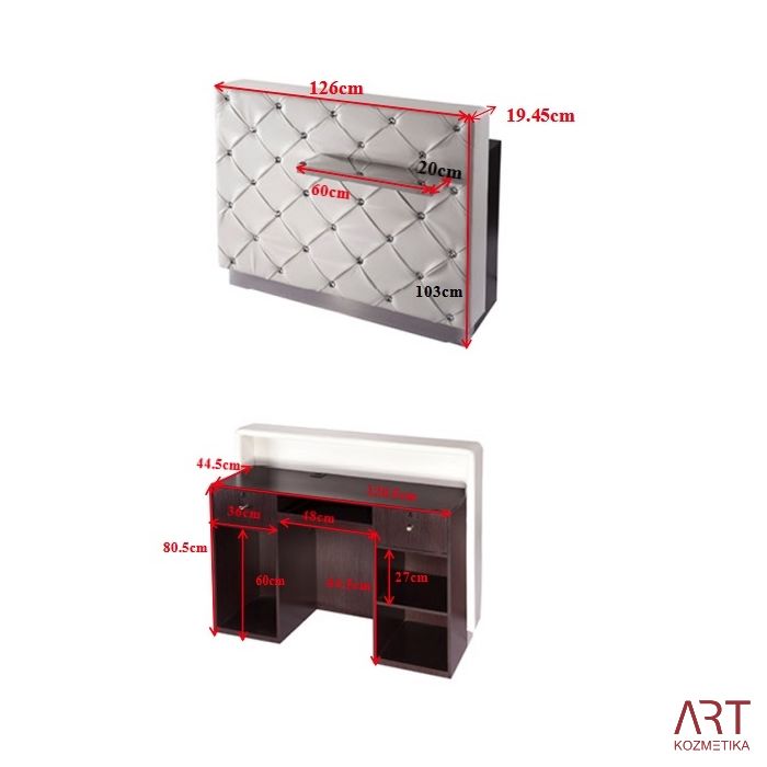 Sprejemni pult za frizerski salon Kristal