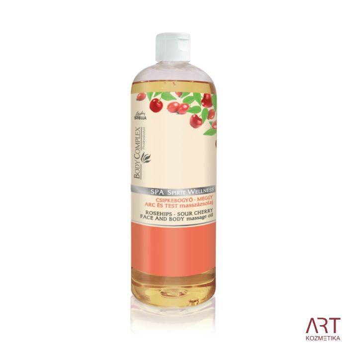Spa Spirit wellness masažno ulje za lice i tijelo -  šipak i višnja 1000 ml