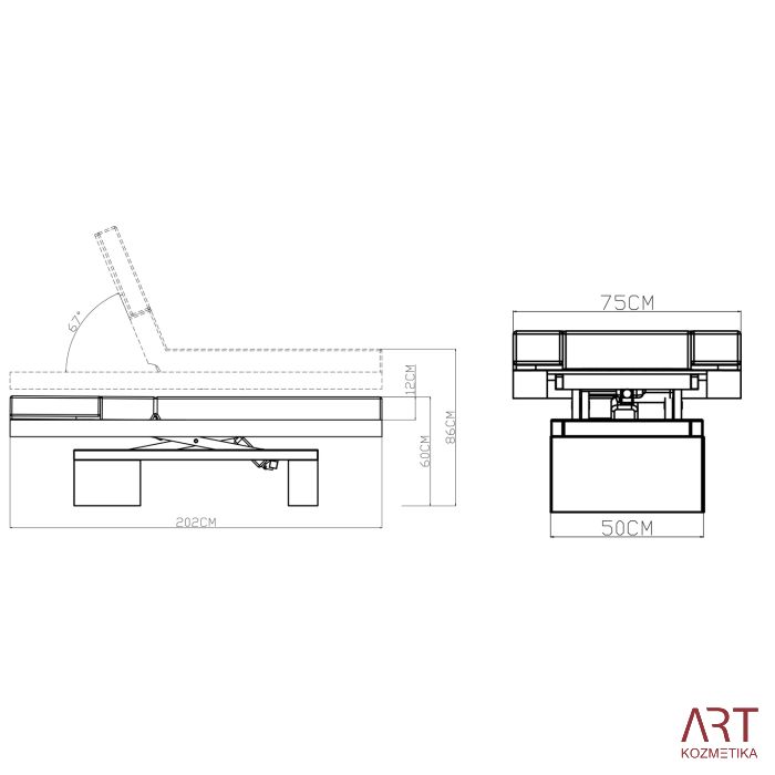 SPA stol CON-FORT s LED osvjetljenjem | 2x motor