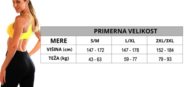 Termo hlače velikost Termo hlače velikost