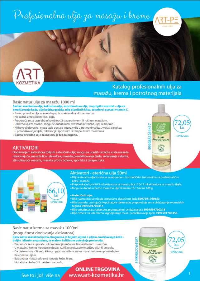 katalog masažnih ulja i krema katalog masažnih ulja